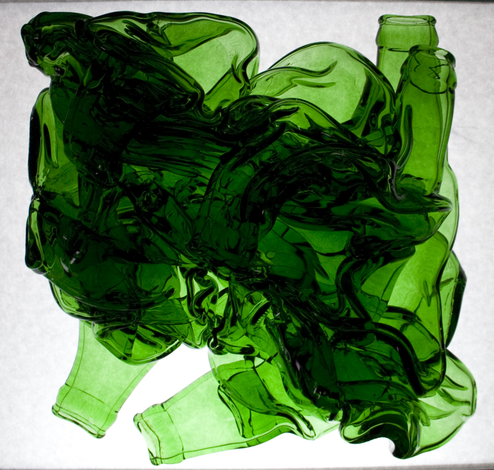 Kiln-formed, up-cycled bottle product