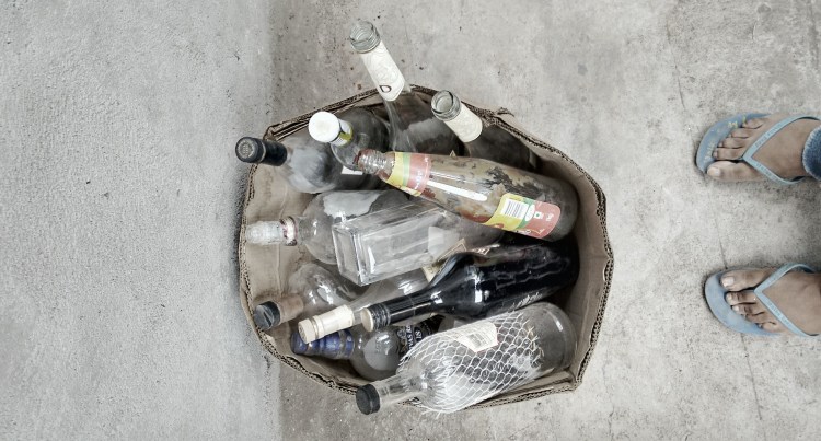 waste bottles at the studio!